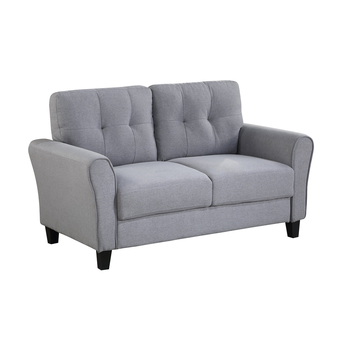 57.5" Modern Living Room Loveseat Linen Upholstered Couch Furniture For Home Or Office ,Light Grey Blue, 2 Seat,Old Sku:Wf288518Aac Light Grey Blue Foam Linen 2 Seat