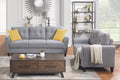 Modern Living Room Sofa Set Linen Upholstered Couch Furniture For Home Or Office ,Light Grey, 2 3 Seat,Old Sku:Sg000372Aaa Light Grey Blue Foam Linen 5 Seat