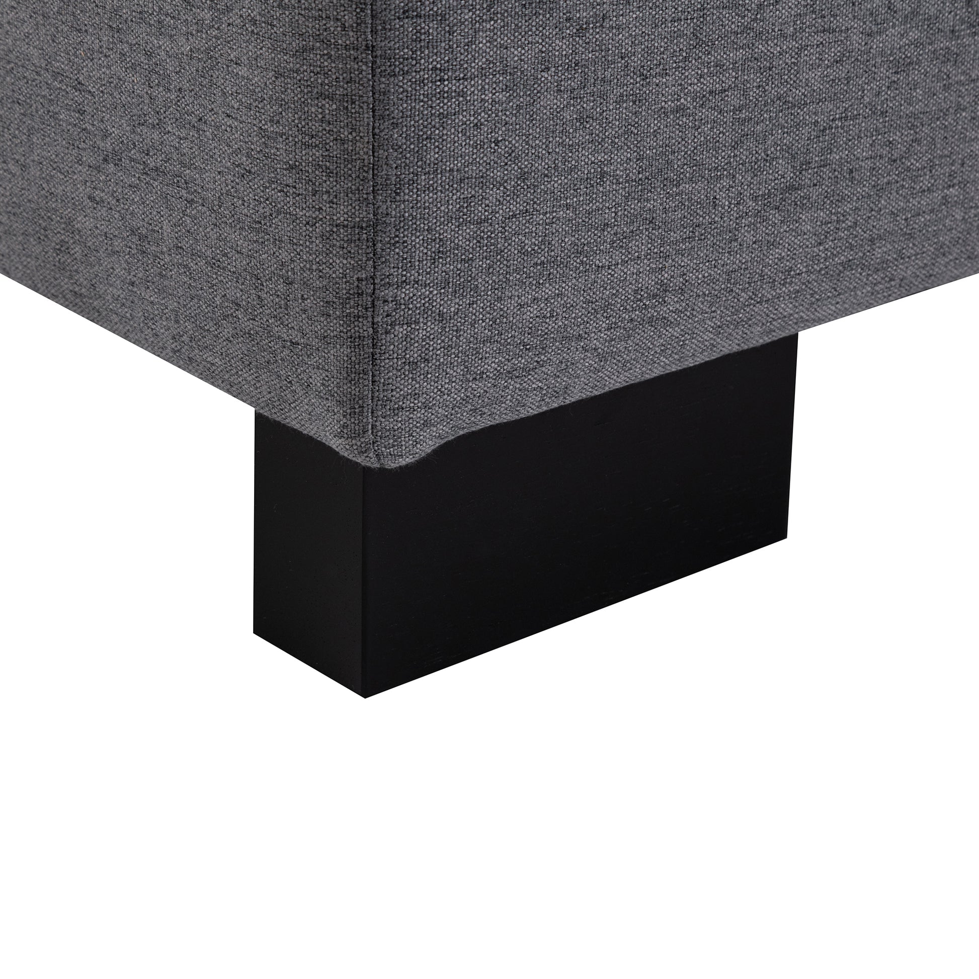 Upholstery Sleeper Sectional Sofa With Double Storage Spaces, 2 Tossing Cushions, Grey Grey Linen