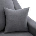 Upholstery Sleeper Sectional Sofa With Double Storage Spaces, 2 Tossing Cushions, Grey Grey Linen