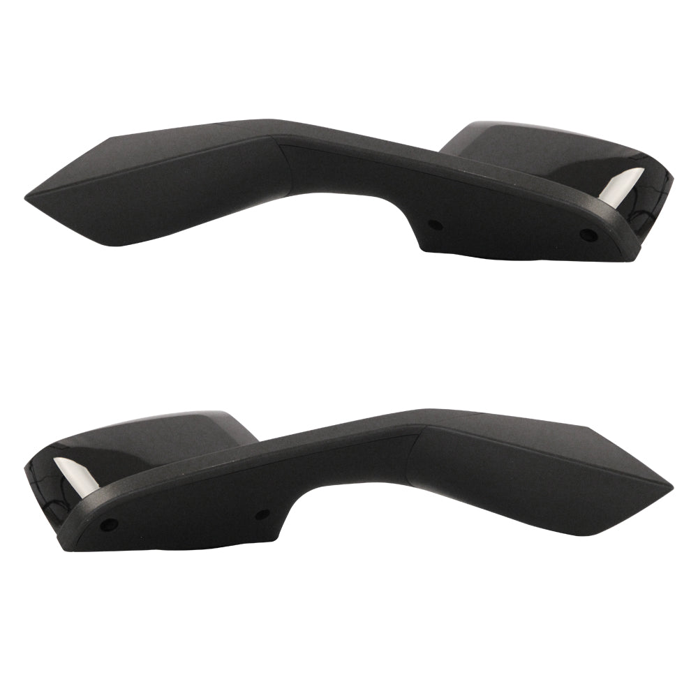 Black Hood Mirror Fits 2004 17 Volvo Vnl Driver & Passenger Side With Nuts&Mounting Black Abs