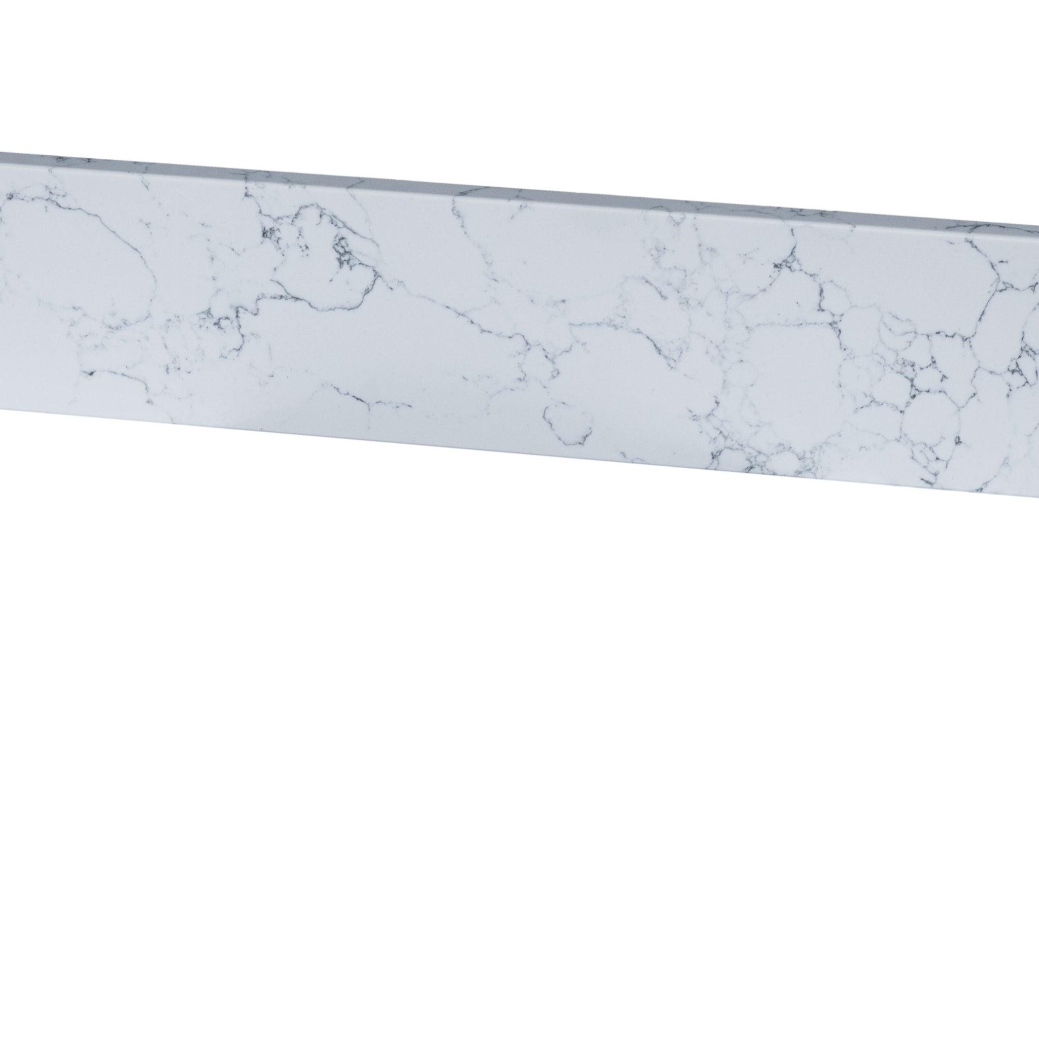 49" Lightning White Engineered Stone Vanity Top Backsplash White Bamboo Stone