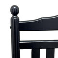 Balcony Porch Adult Rocking Chair Black Black Solid Wood