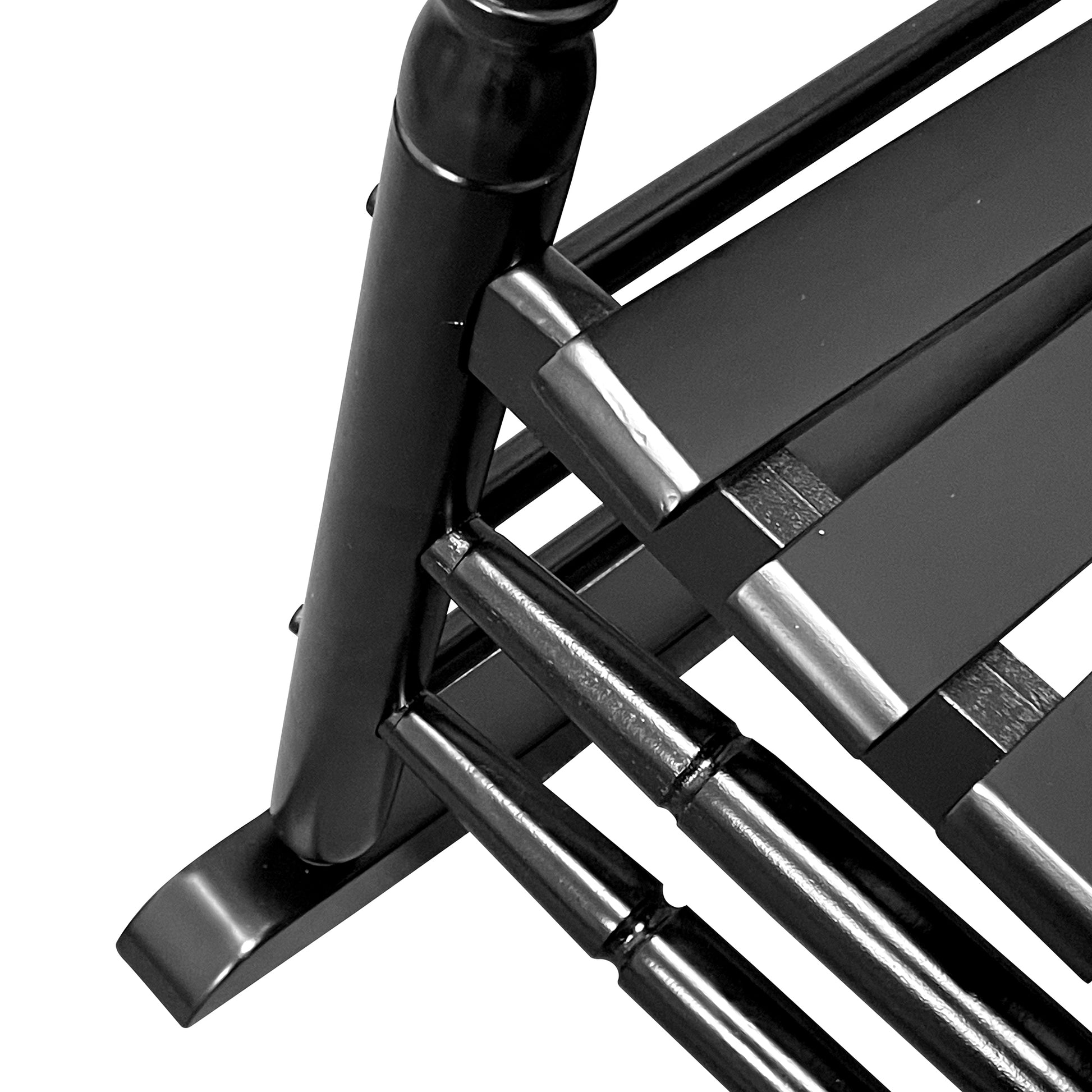 Balcony Porch Adult Rocking Chair Black Black Solid Wood