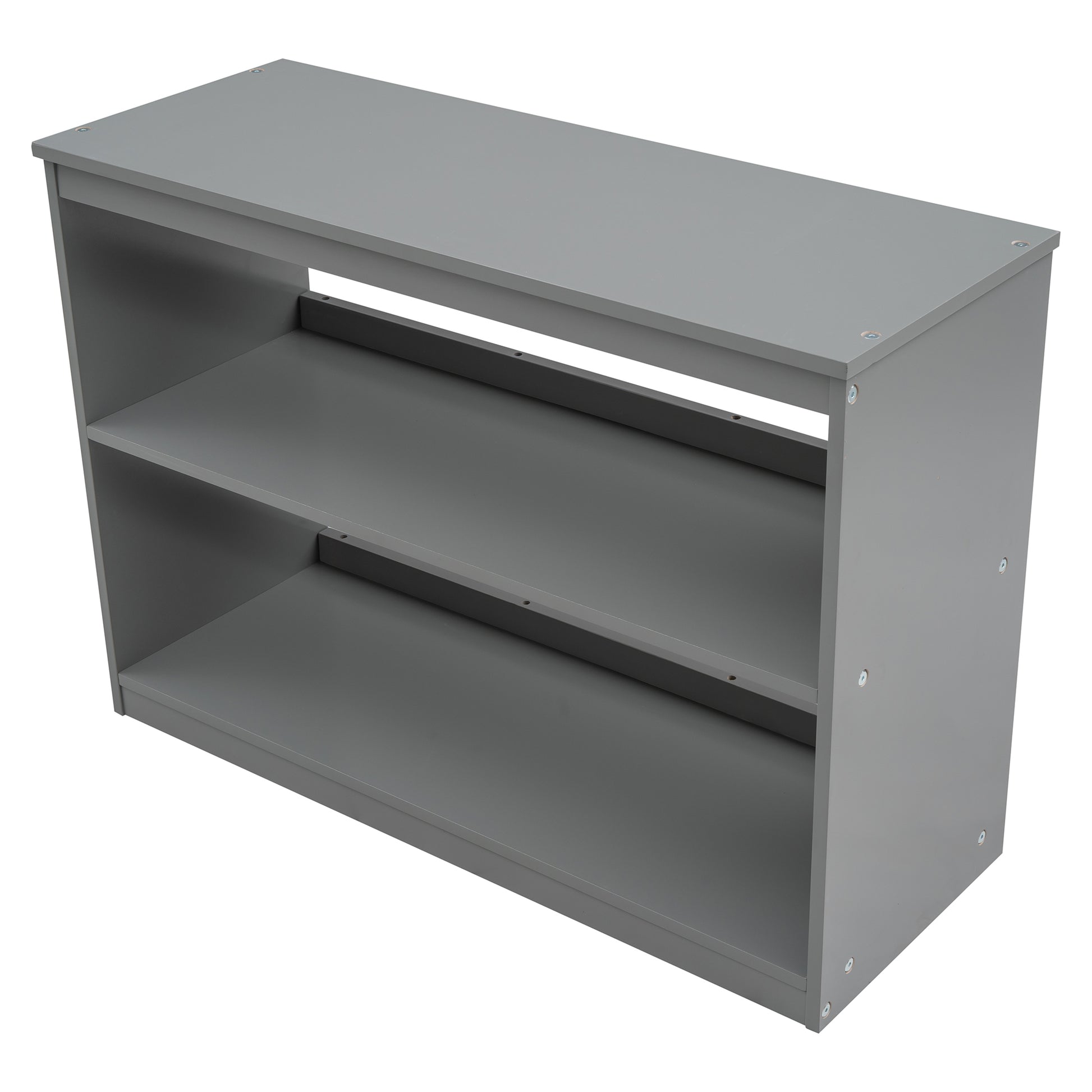 Low Study Twin Loft Bed With Cabinet And Rolling Portable Desk Gray Old Sku :Lp000113Aae Gray Solid Wood