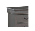 1Pc Nightstand Gray Louis Philippe Solid Wood English Dovetail Construction Antique Nickle Hanging Pulls Gray 2 Drawers Bedroom Bedside Cabinet Contemporary,Transitional Rubberwood Drawers Solid Wood