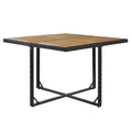 Patio All Weather Pe Wicker Dining Table Set With Wood Tabletop For 8, Black Rattan Beige Cushion 9 Piece No Complete Patio Set Black Water Resistant Frame Water Resistant Cushion Garden & Outdoor Casual Complete Patio Sets Foam Rattan