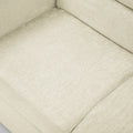 Loveseats Sofa Bed With Pull Out Bed,Adjsutable Back And Two Arm Pocket,Beige 54.5