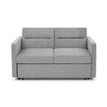 Loveseats Sofa Bed With Pull Out Bed, Adjsutable Back And Two Arm Pocket,Grey Grey Chenille