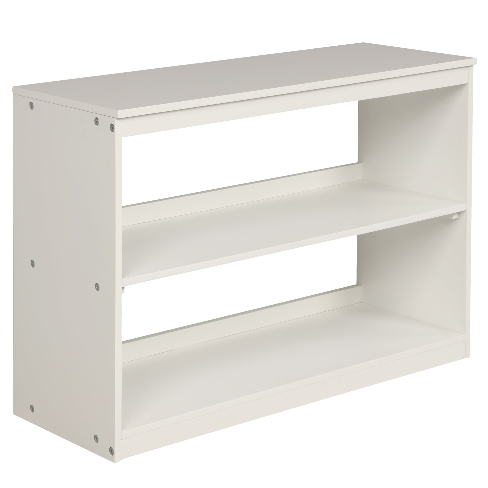 Low Study Twin Loft Bed With Cabinet And Rolling Portable Desk White Old Sku :Lp000113Aak White Solid Wood