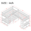 Twin Size Bunk Bed With A Loft Bed Attached, With Two Drawers,Gray Gray Pine