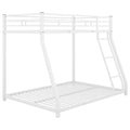 Metal Floor Bunk Bed, Twin Over Full,White Old Sku:Mf193244Aak White Metal