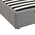 Queen Size Upholstered Platform Bed With A Hydraulic Storage System Gray Gray Upholstered