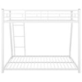 Metal Floor Bunk Bed, Twin Over Full,White Old Sku:Mf193244Aak White Metal