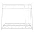 Metal Floor Bunk Bed, Twin Over Full,White Old Sku:Mf193244Aak White Metal