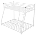 Metal Floor Bunk Bed, Twin Over Full,White Old Sku:Mf193244Aak White Metal