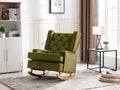 Coolmore Living Room Comfortable Rocking Chair Accent Chair Olive Polyester