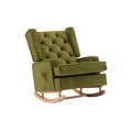 Coolmore Living Room Comfortable Rocking Chair Accent Chair Olive Polyester