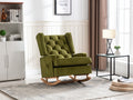 Coolmore Living Room Comfortable Rocking Chair Accent Chair Olive Polyester