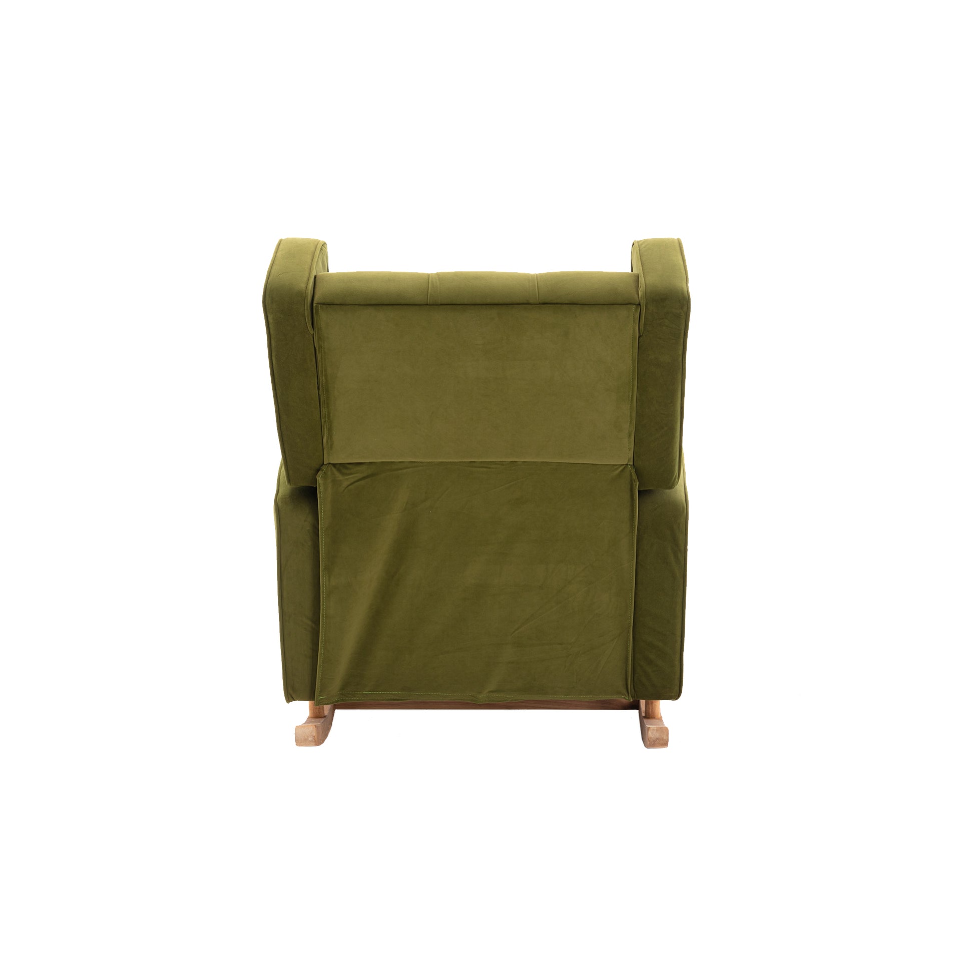 Coolmore Living Room Comfortable Rocking Chair Accent Chair Olive Polyester