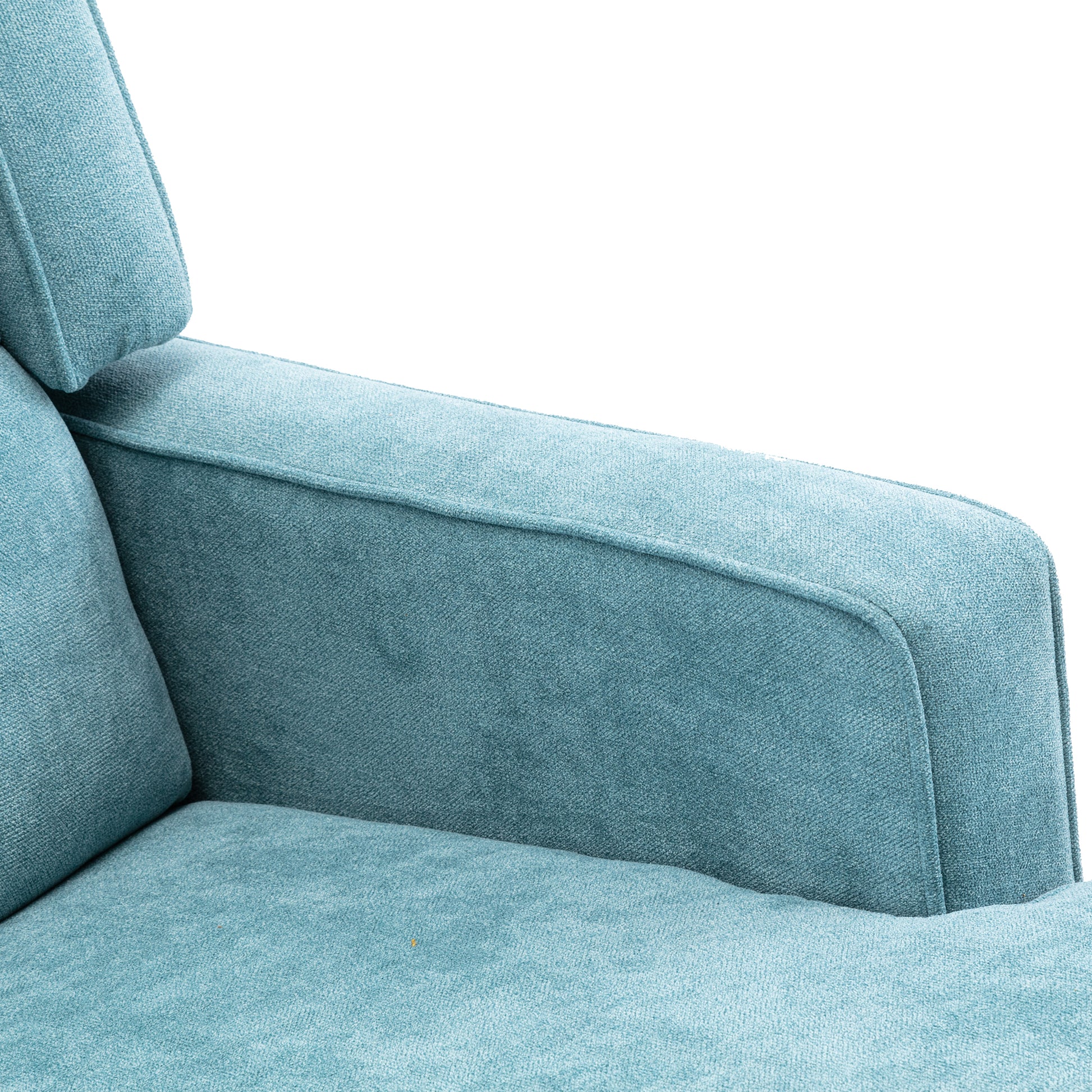 Coolmore Nursery Rocking Chair Upholstered Mid Century Modern Rocker Oversized Armchair For Living Room With Solid Wood Base Mint Green Mint Green Foam Polyester