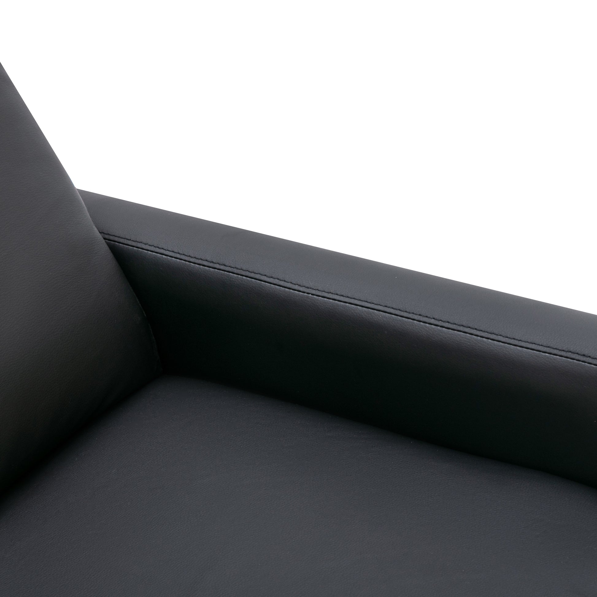 Wood Framed Pu Leather Recliner Chair Adjustable Home Theater Seating With Thick Seat Cushion And Backrest Modern Living Room Recliners, Black Old Sku:Pp289527Aab Black Pu Pu