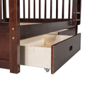 Full Over Full Bunk Bed With Ladders And Two Storage Drawers Espresso Old Sku:Lt000365Aap Espresso Solid Wood