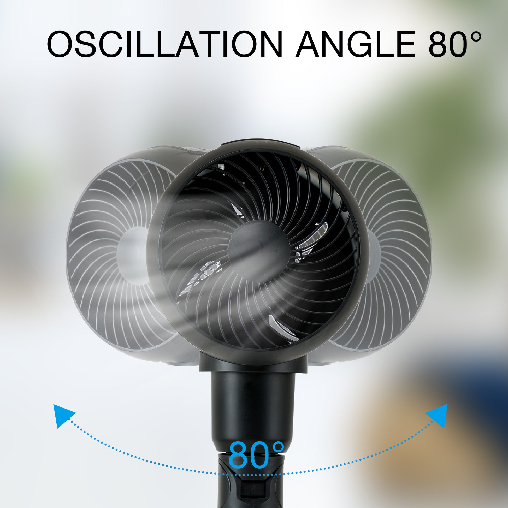 Simple Deluxe Metal Drum Jet Fan, Indoor And Outdoor Pedestal Fan, 6 Speed Rotatable Fan, With Remote Control, Suitable For Bedroom, Living Room And Office, Black 7 Inch, 7B Black Metal