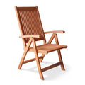 Malibu Outdoor 5 Position Reclining Chair Teak Solid Wood