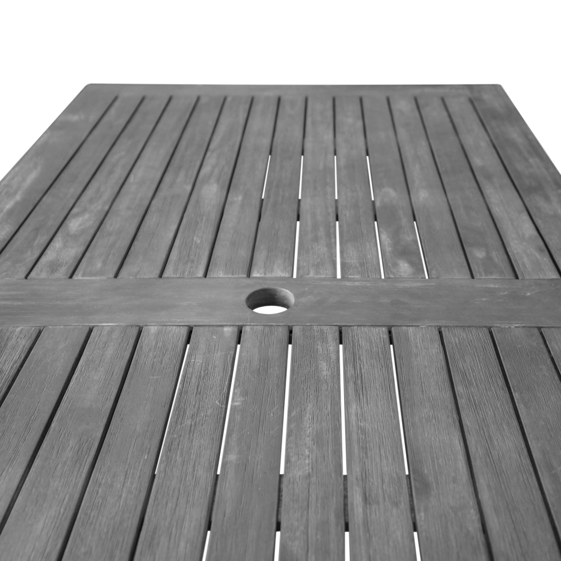 Renaissance Outdoor Patio Hand Scraped Wood Rectangular Dining Table With Curvy Legs Teak Solid Wood