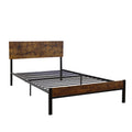 Twin Size Metal Bed Sturdy System Metal Bed Frame ,Modern Style And Comfort To Any Bedroom ,Black Black Metal