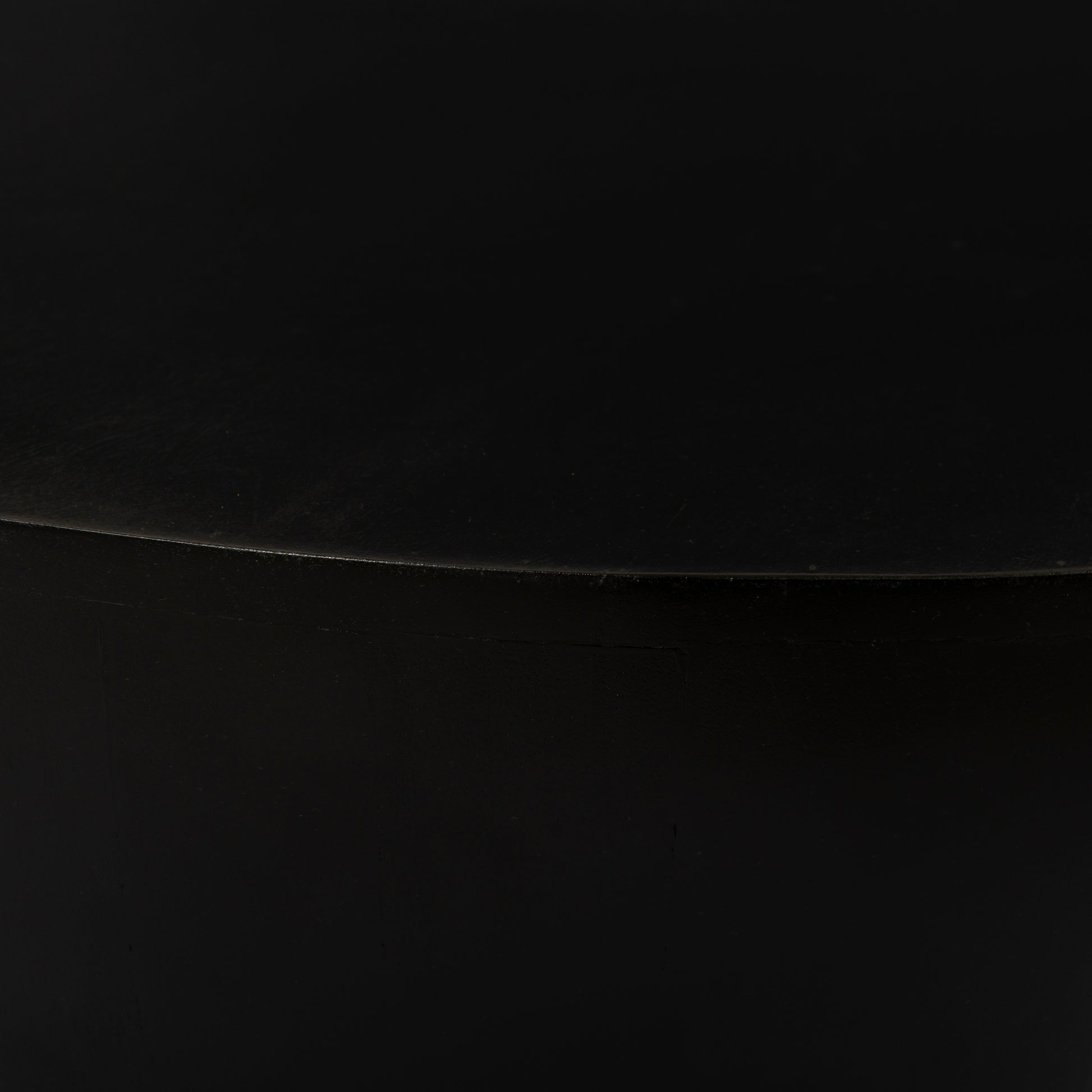 Contemporary Solid Wood Round Coffee Table, Round Drum Solid Wood Coffee Table Black Solid Wood