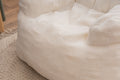 010 Soft Teddy Fabric Tufted Foam Bean Bag Chair With Teddy Fabric Ivory White Ivory Primary Living Space Soft Modern Foam Teddy