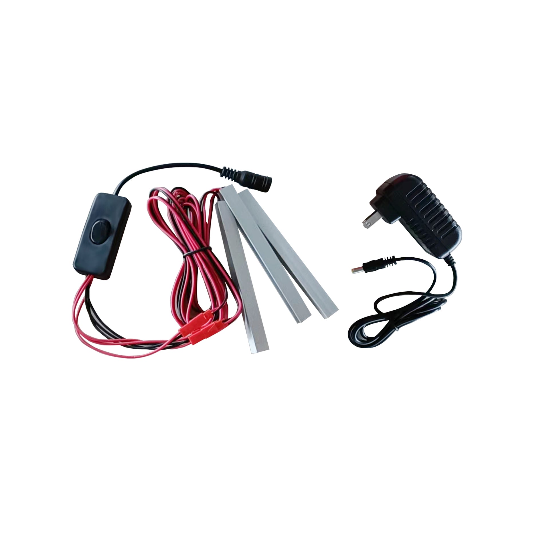 Black Side Cabinet With Aluminum Strip Lamp,With Large Storage Space Black Particle Board