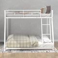 Metal Floor Bunk Bed, Twin Over Full,White Old Sku:Mf193244Aak White Metal