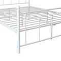 Queen Size Metal Bed Frame With Headboard And Footboard White White Metal