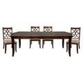 Wooden Side Chairs Set Of 2 Elegant Back Design Fabric Upholstery Cherry Finish Formal Dining Furniture Cherry Dining Room Traditional Side Chair Wood