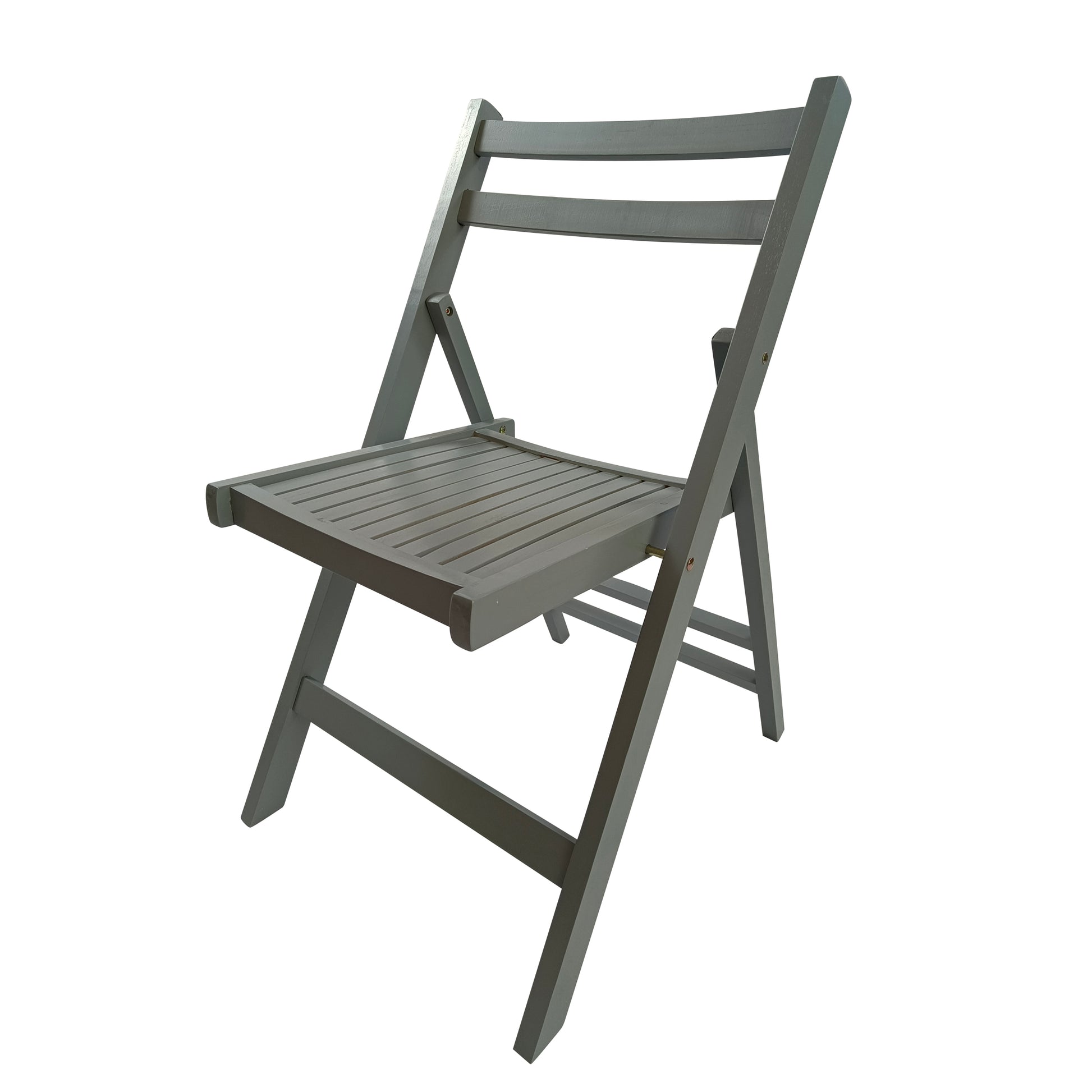 Furniture Slatted Wood Folding Special Event Chair Gray, Set Of 4, Folding Chair, Foldable Style Gray Solid Wood