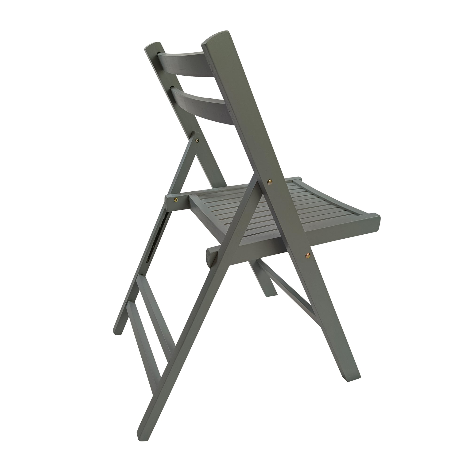 Furniture Slatted Wood Folding Special Event Chair Gray, Set Of 4, Folding Chair, Foldable Style Gray Solid Wood