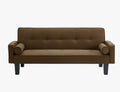 Mega Fabric Sofa, Medievalseat Sofa Furniture, With Pillows, Living Room Button Tufted Sofa, Pull Point Design Brown Foam Fabric