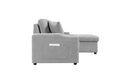Mega Convertible Corner Sofa With Armrest Storage, Living Room And Apartment Sectional Sofa, Right Chaise Longue And Grey Grey Foam Fabric
