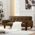 Mega Fabric Sofa, Medievalseat Sofa Furniture, With Pillows, Living Room Button Tufted Sofa, Pull Point Design Brown Foam Fabric