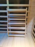 Hemlock Round Stick Sauna Backrest Natural Solid Wood
