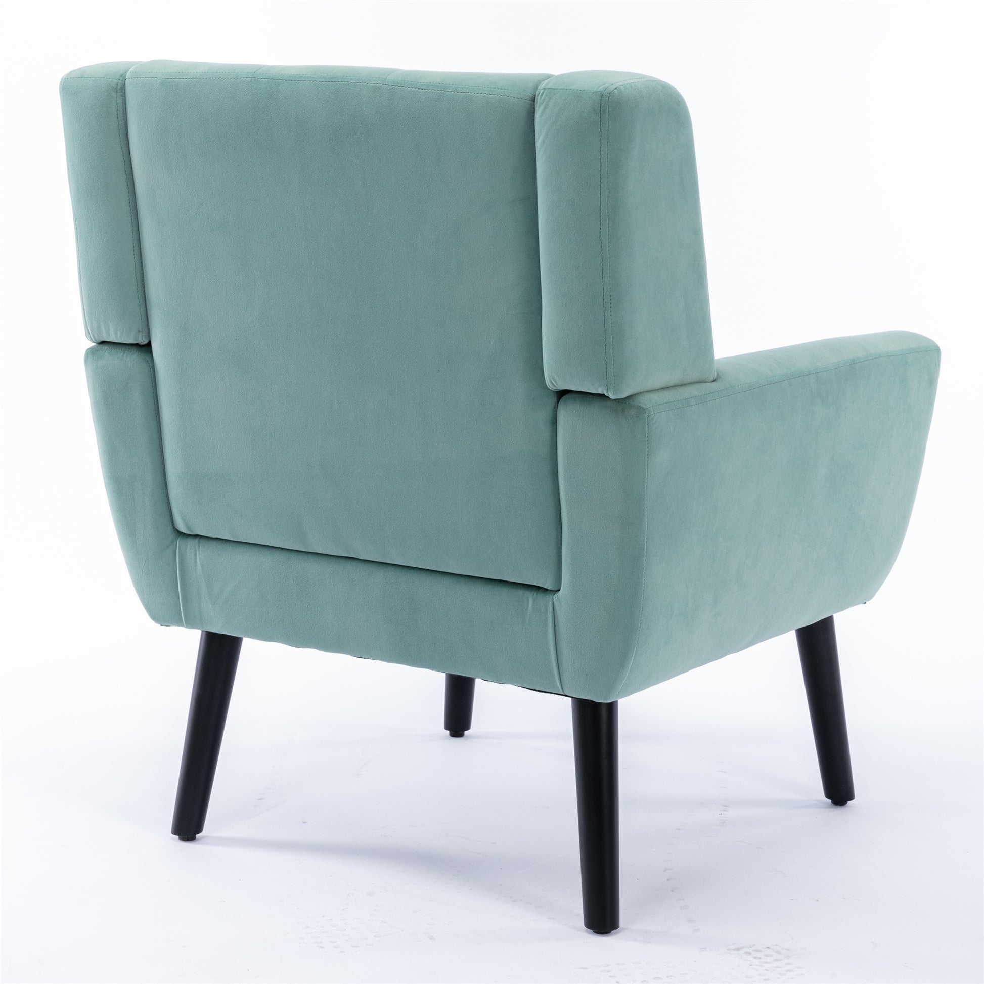 Modern Soft Velvet Material Ergonomics Accent Chair Living Room Chair Bedroom Chair Home Chair With Black Legs For Indoor Home Mint Green Foam Upholstered