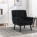 Modern Soft Velvet Material Ergonomics Accent Chair Living Room Chair Bedroom Chair Home Chair With Black Legs For Indoor Home Black Foam Upholstered