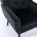 Modern Soft Velvet Material Ergonomics Accent Chair Living Room Chair Bedroom Chair Home Chair With Black Legs For Indoor Home Black Foam Upholstered