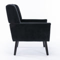 Modern Soft Velvet Material Ergonomics Accent Chair Living Room Chair Bedroom Chair Home Chair With Black Legs For Indoor Home Black Foam Upholstered