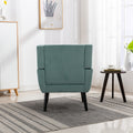 Modern Soft Velvet Material Ergonomics Accent Chair Living Room Chair Bedroom Chair Home Chair With Black Legs For Indoor Home Mint Green Foam Upholstered