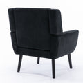 Modern Soft Velvet Material Ergonomics Accent Chair Living Room Chair Bedroom Chair Home Chair With Black Legs For Indoor Home Black Foam Upholstered