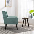 Modern Soft Velvet Material Ergonomics Accent Chair Living Room Chair Bedroom Chair Home Chair With Black Legs For Indoor Home Mint Green Foam Upholstered